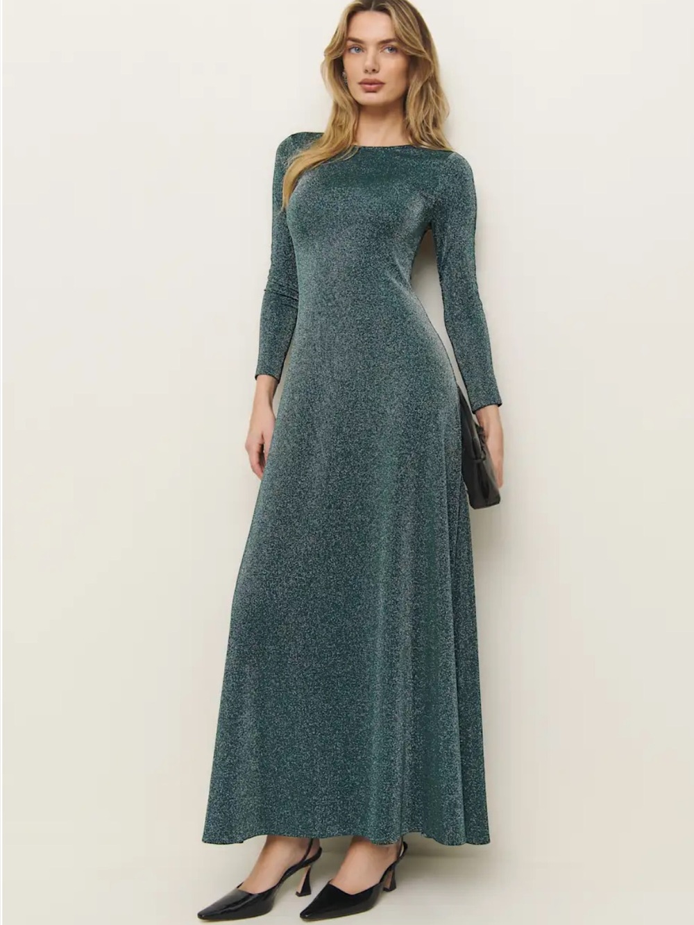 Reformation Kori Knit Dress in Mermaid Sparkle New! - Picture 2 of 11